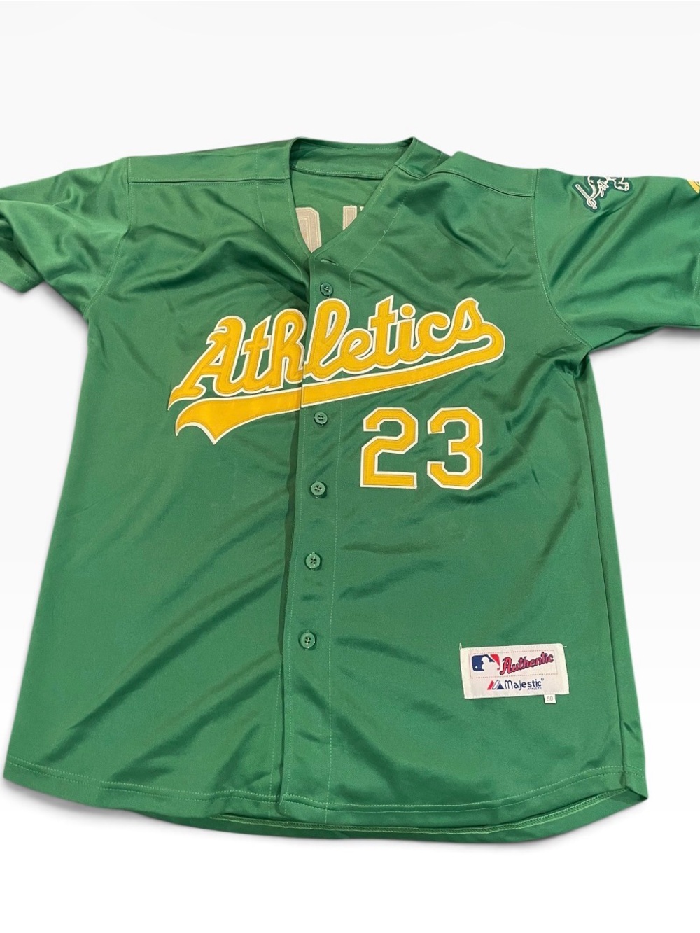 Majestic Green Athletics #23 Michael Taylor Baseball Jersey